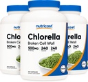 Nutricost Chlorella Capsules (3 flaskor) 500mg, 240 kapslar