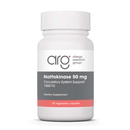 Allergy Research Group Nattokinase 50mg Supplement - Purified and Encapsulated Nattokinase, härrör från Natto, Vegetarian Capsules - 90 Count