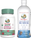 MaryRuth's Multivitamin Gummies for Women (Strawberry) & Liquid Nighttime Multimineral (Pineapple) | Clean Label Project Verified® | USDA Organic & Vegan | Beauty, Bedtime Routine, & Overall Health