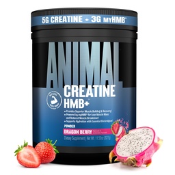 Animal Creatine HMB Powder – 3g myHMB + 5g Creatine with Electrolytes for Recovery & Daily Energy – Dragon Berry Flavor, 30 Servings