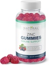 Zink Gummies 50mg - High Potency Immune Support, hudhälsa, antioxidant, daglig immunitetstillägg för vuxna, Vegan, Gluten-Free, icke-GMO, Chewable Zink Citrate Gummies, 60 Gummies