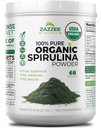Zazzee USDA Organic Spirulina Powder, 8 Ounces, 68 Servings, Certified Kosher, 100% ren, icke-strålad, Mess-Free Wide Mouth Container, Fresh Smell och Neutral Taste, Non-GMO, Made in USA