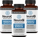 NeuroQ Memory & Focus - Boosts Cognitive Performance & Brain Function - Neuroprotective Formel av Dr. Dale Bredesen - Gotu Kola Ginkgo Phosphatidylserine & Propolis - 60 kapslar (Pack of 3)