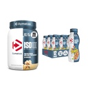 Bundle of Dymatize Performance Protein Shake, Fruity Pebbles (12 pack) + ISO100 Whey Protein Powder Isolate, Gourmet Vanilla (20 portioner)