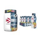 Bundle of Dymatize Performance Protein Shake, Fruity Pebbles (12 pack) + ISO100 Whey Protein Powder Isolate, Fruity Pebbles (20 portioner)