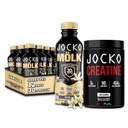 Jocko Mölk Grass Fed Protein Shakes - Redo att dricka (Pack of 12) Vanilla + Jocko Creatine