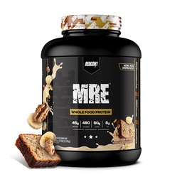 REDCON1 MRE Whole Food Protein Powder, Banana Nut Bröd - Meal Replacement Made with Animal and Plant Based Protein Sources, Nutrient and Calorie Dense, 0g Added Sugar (24 Servings)