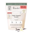 Perel Triple-Support Plant Based Protein Powder, Creamy Vanilla, 20g Vegan Protein Powder, 3g Kreatin Monohydrat, & 5g Prebiotisk Fiber per Servering, Dairy Free, No Sugar Added, 15 Day Supply