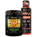 ALPHA LION Stubborn Fat Loss Stack - Superhuman Burn Pre Workout + Burn2O Liquid L-Carnitine 2000mg (ShredBerry) - 2-i-1 Thermogenic Fat Burning Stack för Män & Kvinnor