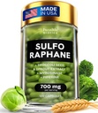 Sulforaphane Supplement Organic Broccoli Sprouts | Stabiliserad Sulforaphane från Broccoli Florets & Seeds | Organic Sulfur Supplements 120 Pills | 1 Pack