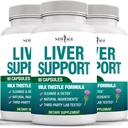 Liver Cleanse Detox & Repair - Milk Thistle Supplement - Liver Support med Choline, Artichoke Extract, Chicory & Dandelion Root Supplement - Milk Thistle Liver Detox & Liver Cleanse - 180 Count