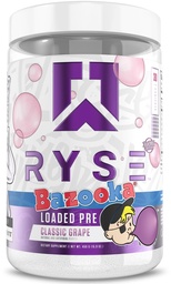 RYSE Loaded Pre Workout Powder - Bazooka Grape - Daglig pre-workout för män och kvinnor med 390mg koffein, Beta Alanine och Citrulline för pump, fokus och energi - 30 portioner