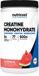 Nutricost Creatine Monohydratpulver (Watermelon, 500 Gram) - Micronized Creatine Supplement - Vegan, Non-GMO, Gluten Free