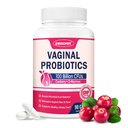 ZEBORA Vaginal Probiotics for Women 100 Billion CFUs, Probiotic for Digestive Health & Vaginal pH Balance & Urinary Tract Health, med Organic Cranberry & Prebiotics, 90 Veggie Capsules