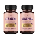 Premium Inositol Supplement Bundle - Myo-Inositol & D-Chiro Inositol Supplement för kvinnor 4100mg (40:1 Ratio) - 9-i-1 Hormonal & Metabolic Support med folat, vitamin B6, B12, D3, Zink & Chromium
