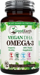 Algal Oil - Vegan DHA Omega 3 Fish Oil Supplements - Brain Booster,Supplement & Prenatal Vitamin -Provides Healthy Heart & Immune Support - Burpless Algae Supplement - 60 Mini Fish Softgels