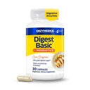 Enzymedica, Digest Basic + Probiotics, Gentle Digestive Enzymes med 400 miljoner CFU aktiva kulturer per kapsel, 30 kapslar