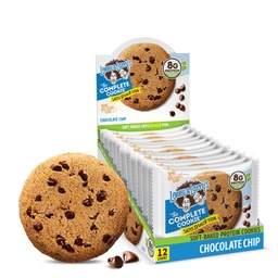 Lenny & Larry's Complete Protein Cookie, [Chocolate Chip], Chewy Soft Baked, 8g Plant Protein, Vegan, Non-GMO, High Fiber, [2 Ounce] Cookie (Pack av 12)