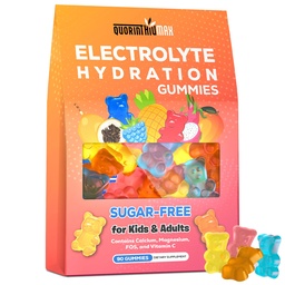Electrolyte Gummies Sugar Free | Electrolyte Hydration Energy Gummies for Running & Sports - Energy Chews med Calcium & Vitamin C för barn och vuxna, flera blandade smaker, Gluten-Free, 90 Count