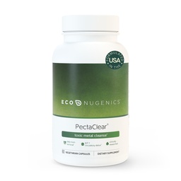EcoNugenics PectaClear Detox Supplement for Toxic Metal Cleanse - Naturligtvis och säkert eliminerar gifter för tarm, lever och njure Detox & Repair - Hjälper med energi, vikt, hormonbalans - 60 kapslar