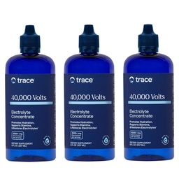 Trace Minerals 40,000 Volts Electrolyte Drops, 3-Pack, 8 fl oz, 144 Serv | 70+ ionic trace minerals, Great Salt Lake sourced, Unflavored concentrate, Supports energy and endurance, Daily hydration