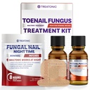 Treatonic Toenail Fungus Treatment Kit: Extra Strength Antifungal Nail Repair Solution with 25% Undecylenic Acid (30 mL) & 32 Nighttime Renewal Patches - Repairs Damaged & Restores Discolored Nails
