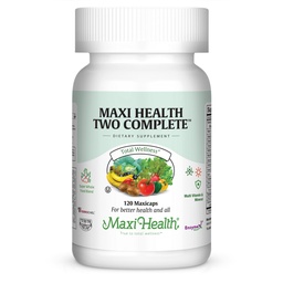 Maxi Health Two Complete - Multivitaminer och mineraler - Full styrka - 120 kapslar - Kosher