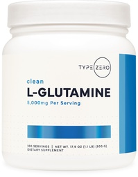 Typ Zero L-Glutaminpulver (500G) 3-månaders Supply Pure L-Glutamine Supplement - Vegan, Gluten Free, Inga Fillers
