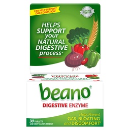 Beano Food Enzyme Dietary Supplement, 30 tabletter (Pack of 1)