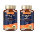 2 Packs Alpha Lipoic Acid 1000mg Antioxidant Supplement Capsules for Neuropathy Support Supplement Nerve Health, Liver Detox, Antioxidant, Metabolism and Cell Energy, Anti-Aging - Non-GMO, Gluten Free
