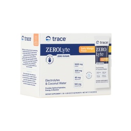 Trace Minerals ZeroLyte - Drink Mix Powder stöder Hydration & Energi - Hjälper Hälsosam nerv- och muskelfunktion - Stöd Hjärta & Digestion Hälsa - Salty Mango, 30 Packets (30 portioner)