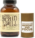 Hjärnpiller 90 kapslar - organisk hjärnbooster tillskott - minnespiller för hjärn w / Ginkgo Biloba kapslar, Lion's Mane & Sage - Brain Booster tillskott för fokus, minne, klarhet, energi
