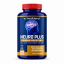 healblend Neuro Plus Focus Booster - Avancerad hjärnstödstillägg med vitamin B6, B12, Folate - Förbättrar minne, koncentration, mental klarhet och kognitiv funktion - 120 kapslar