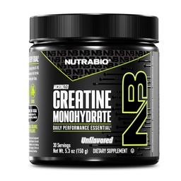 NutraBio Pure Micronized Creatine Monohydrate Powder Supplement, Unflavored, (150 g) - Stöder Bulk Muscle Energy, Recovery och Strength - HPLC Tested Creatine Powder Supplement för män och kvinnor