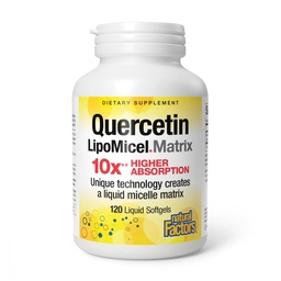 Natural Factors Quercetin LipoMicel Matrix - Stöder Immunhälsa och Capillary Health - Antioxidant Support Supplement med mycket absorberbara Quercetin - 120 Softgels (120 portioner)