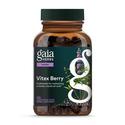 Gaia Herbs Vitex Berry - Stöder Hormonbalans och fertilitet för kvinnor - Hälsosamt progesteron för menstrual hälsa - 120 Vegan Caps (60-dagars leverans)