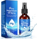 Magnesium Spray, Pure Magnesium Oil Spray for Feet, Natural Organic Ingredient in Glass Bottle, Easy to Absorb and Use (60ML)