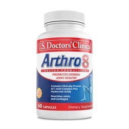 Amerikanska läkares kliniska Arthro8 - Doktor-Formulerad gemensamma tillägg + Hyaluronsyra + gurkmeja & Kollagen för flexibilitet, rörlighet och stark brosk - 60 kapslar - 15/30-dagars leverans