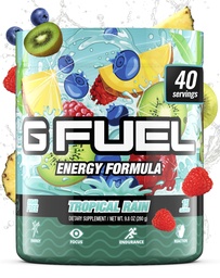 G bränsle Tropical Rain Energy Drink Powder, Pre Workout Caffeine Mix för spel, Sugar Free Focus Amino, Vitamin + Antioxidanter, 9.8oz (Fruit Medley, 40 portioner)