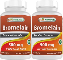 Bästa Naturals Bromelain 500mg 120 tabletter (120 greve av 2)