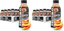Protein2o 15g Whey Protein Infused Water,Peach Mango,16.9 Oz Bottle,(Pack of 24)