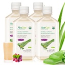 AloeCure USDA Organic Aloe Vera Juice Grape Flavor, Made Within 12 Hours of Harvest - Pure Aloe Vera Digestive & Immune Health Supplement, hjälper till att upprätthålla balanserad magsyra, 16.7oz x 4 Btls