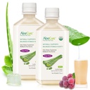 AloeCure USDA Organic Aloe Vera Juice Grape Flavor, Made Within 12 Hours of Harvest - Pure Aloe Vera Digestive & Immune Health Supplement, hjälper till att upprätthålla balanserad magsyra, 16.7oz x 2 Btls