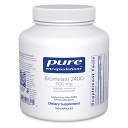 Rena inkapslingar Bromelain 2400 500 mg - för Digestive Support & Musculoskeletal Health - Stöder Joints & Muscle Recovery * - Proteolytic Enzymes - Vegan - 180 kapslar