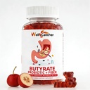 Butyrate Gummies Gut Health Supplement: Butyrate med Probiotic & Prebiotic Fiber Gummies för kvinnor män Sugar Free Digestive & Energy Metabolism Support Vegan Hawthorn smak 30 dagar Supply