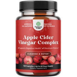 Rengöring Apple Cider Vinegar Capsules - ACV Cleanse och Detox Pills för Gut och Digestive Health med bantning Cayenne - Extra Styrka ACV kapslar för Gut Cleanse och Full Body Detox (60 portioner)