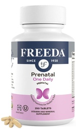 FREEDA Prenatal Vitamin - Kosher Prenatals - Prenatal Vitaminer med järn, Prenatal Folic Acid, Choline, Vitamin D - En daglig Natal Multivitamin Stöd för gravida och aktande kvinnor (250)