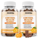 15-in-1 Cortisol Gummies, Cortisol Supplements with Magnesium Glycinate Ashwagandha Rhodiola Rose and L-theanine Complex for Relaxation, Zzz Support and Cortisol Levels, Orange Flavor, 120 Count