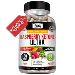 Kaya Naturals Keto Diet Raspberry Ketone - Viktminskning Supplement, Appetite Control, Boost Metabolism - 30 greve...
