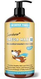 Wonder Paws Fish Oil för hundar - Omega 3 för hundar från Alaskan Salmon, Cod & Krill Oil - EPA DHA Fatty Acids - Mindre Shedding & Itching - Skin, Joint, Immune & Heart Health - Liquid Supplement (32 oz)